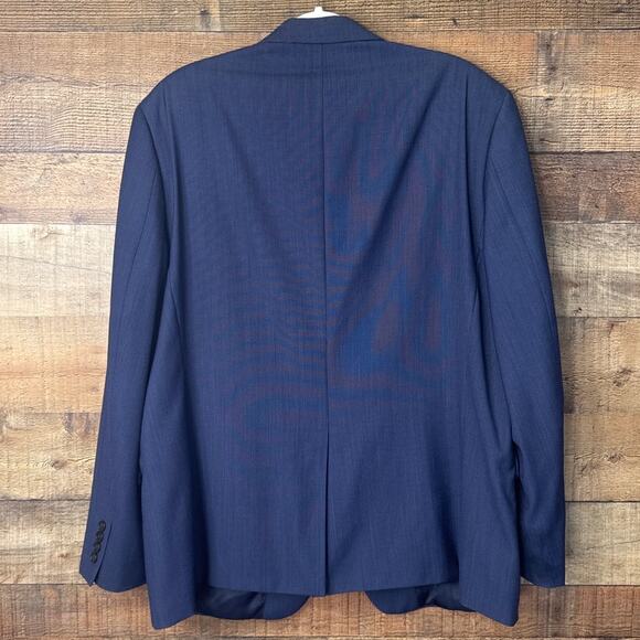 Lauren Ralph Lauren Wool Blend Blue Two Button Blazer Suit Jacket Size 46R - Picture 5 of 11